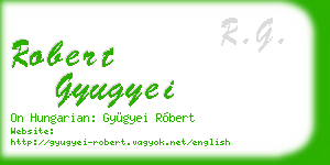 robert gyugyei business card